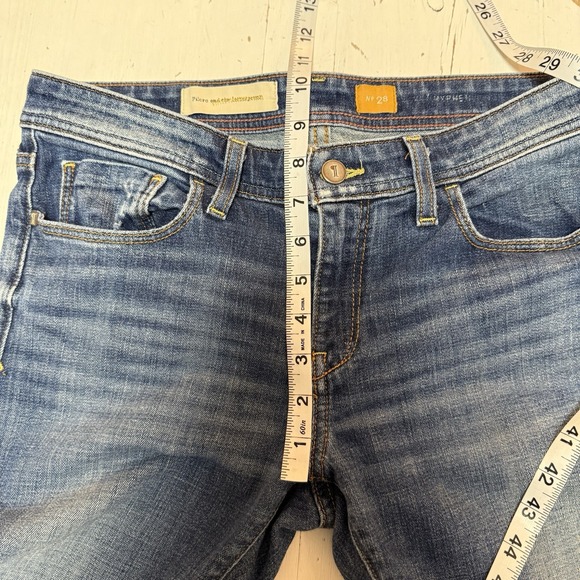 Pilcro & the Letterpress Jeans 28 Women Straight Leg Low Rise Zip Fly Blue Denim - Picture 7 of 10